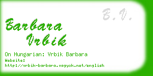 barbara vrbik business card